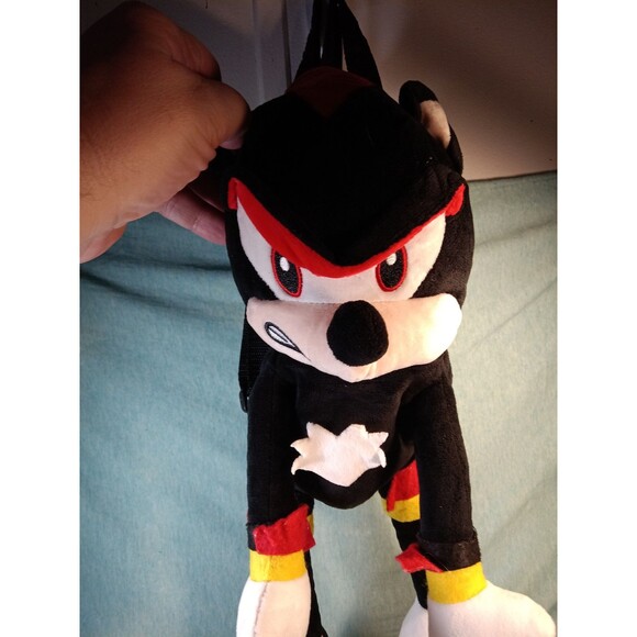 Sonic Shadow 18" Plush Backpack Black - Picture 2 of 3